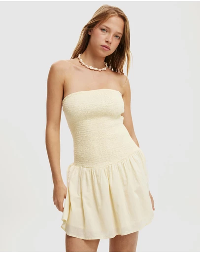 Cotton On - Shirred Tube Mini Dress