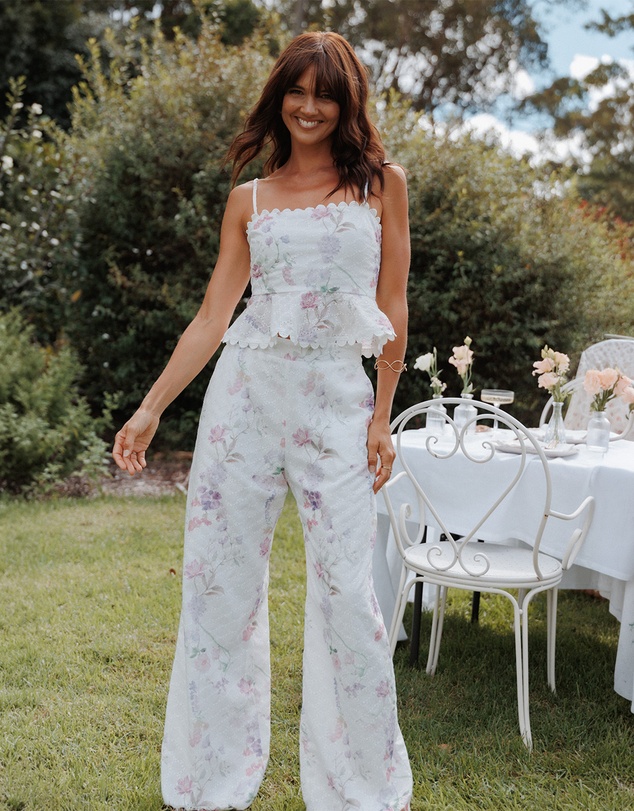 Petal & Pup - Adams Fitted Pant - Purple Floral