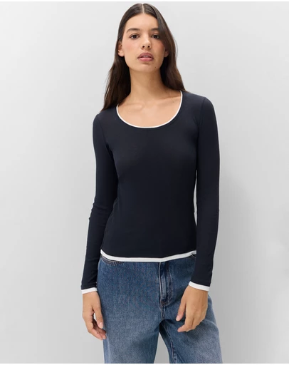UNISON - Double Layer Long Sleeve Top
