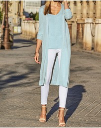 Sosandar - Metallic Super Sparkly Longline Cardigan