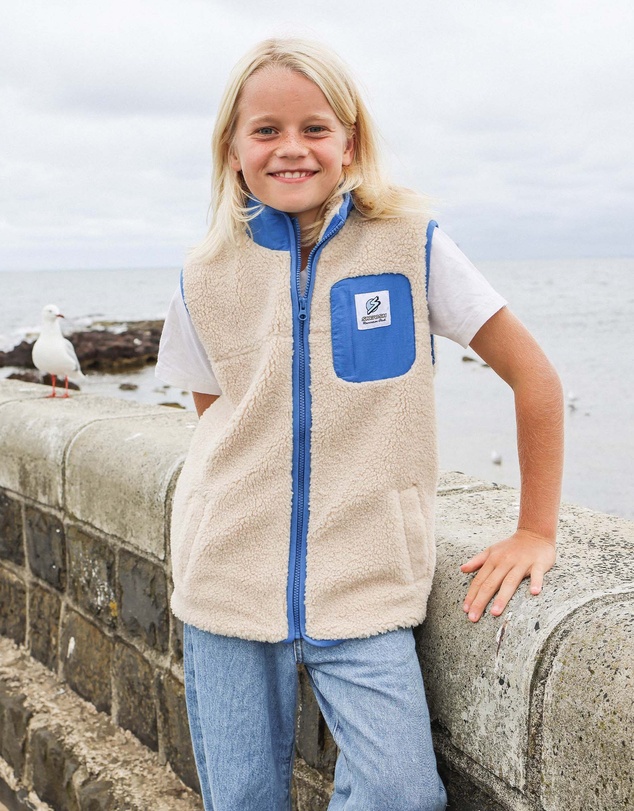 Skwosh - Skwosh Kids Sherpa Vest in Natural