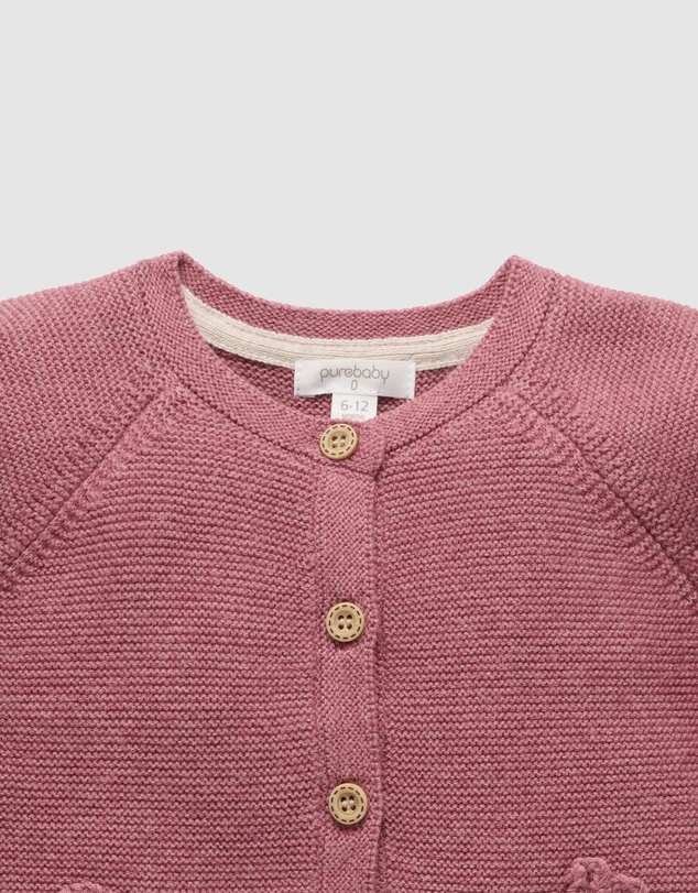 Purebaby - Crochet Flower Cardigan -Kids-Babies