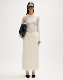 Minima Esenciales - Aila Textured Maxi Skirt
