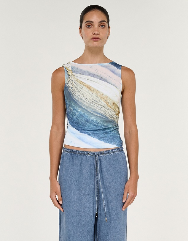 Staple the Label - Zelie Mesh Twist Top