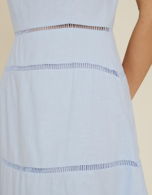 The Fated - Ruffle Pinafore Maxi Tiered Dress