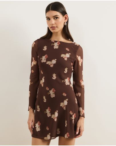 Chocolate Blurred Floral