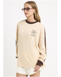 Subtitled - Arizona Contrast Stripe Lon Sleeve Top