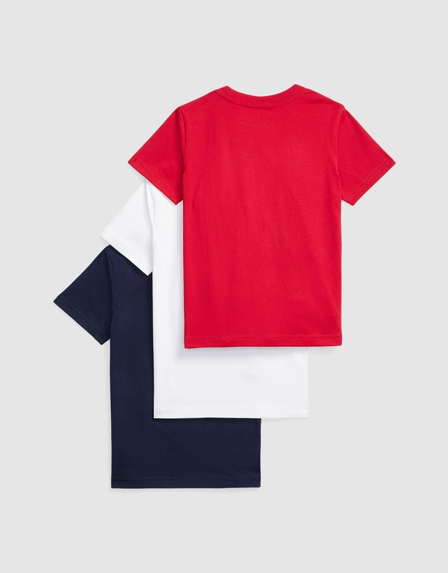 Polo Ralph Lauren - 3-Pack Crew Neck Tee Gift Box Set - ICONIC EXCLUSIVE - Kids