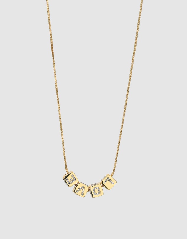 Elli Jewelry - The Love Crystal Necklace in Gold-Plated 925 Silver