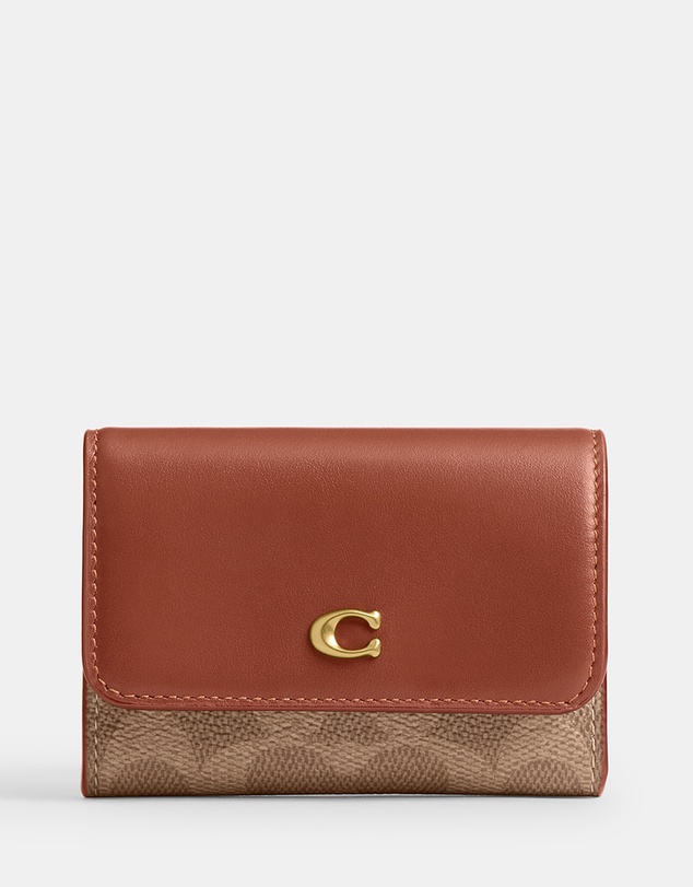 Coach - Signature Coated Canvas Essential Half Flap Card Case