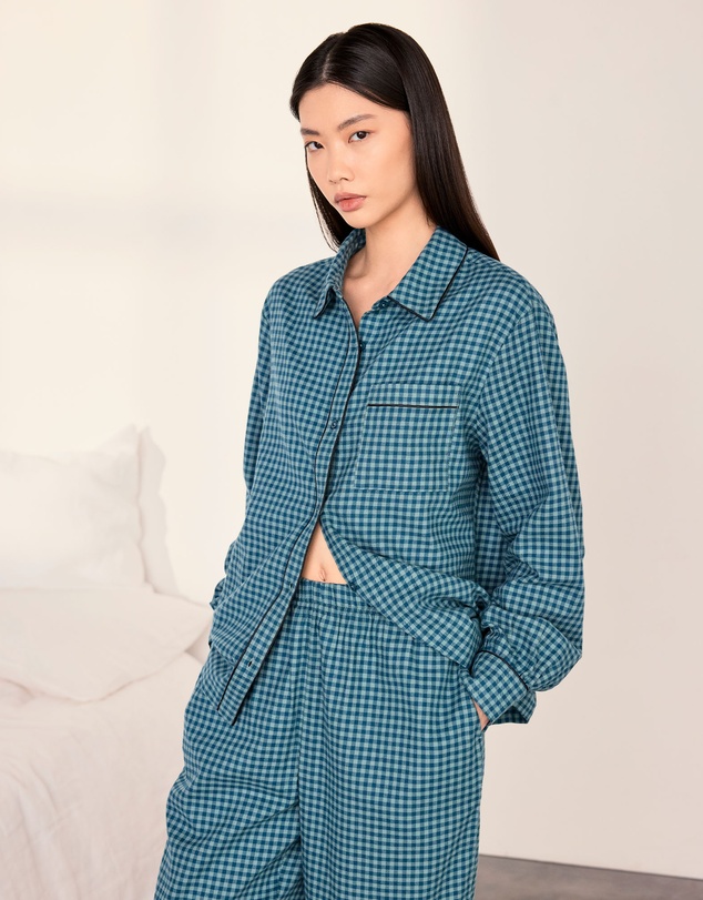 Chelsea Peers - Flannel Gingham Long Pyjama Set