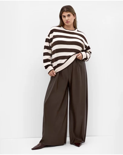 City Chic - Halle Stripe Knit Jumper