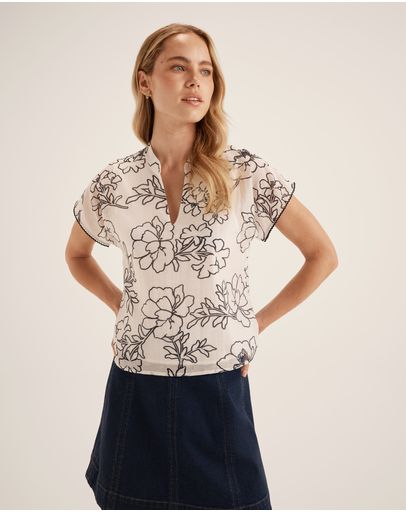 IVORY/BLUE