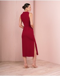 Azzurielle - Wynna Cowl Neck Midi Dress