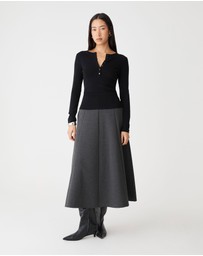 Forcast - Janice A-Line Ponte Skirt