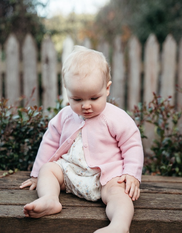 Purebaby - Scalloped Cardigan-Kids-Babies