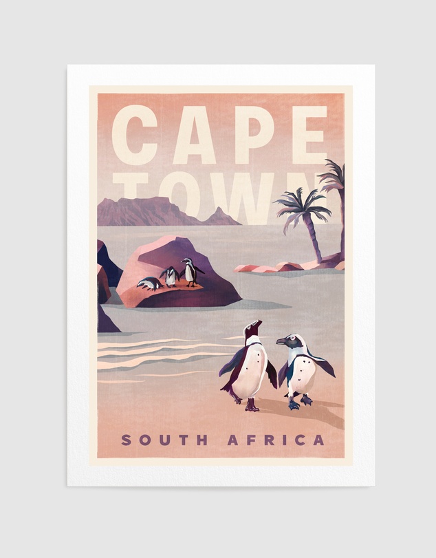 Olive et Oriel - Cape Town South Africa Vintage by The Whiskey Ginger Art Print