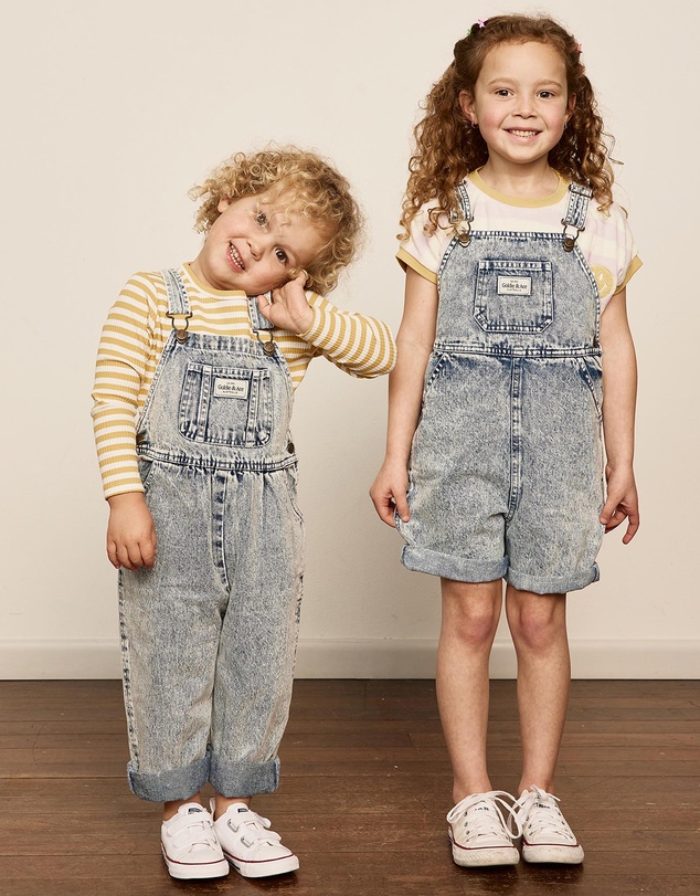 Goldie + Ace - AUSTIN VINTAGE WASHED DENIM OVERALLS