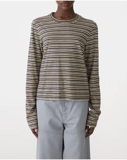 Bassike - Stripe Slim LS T-Shirt