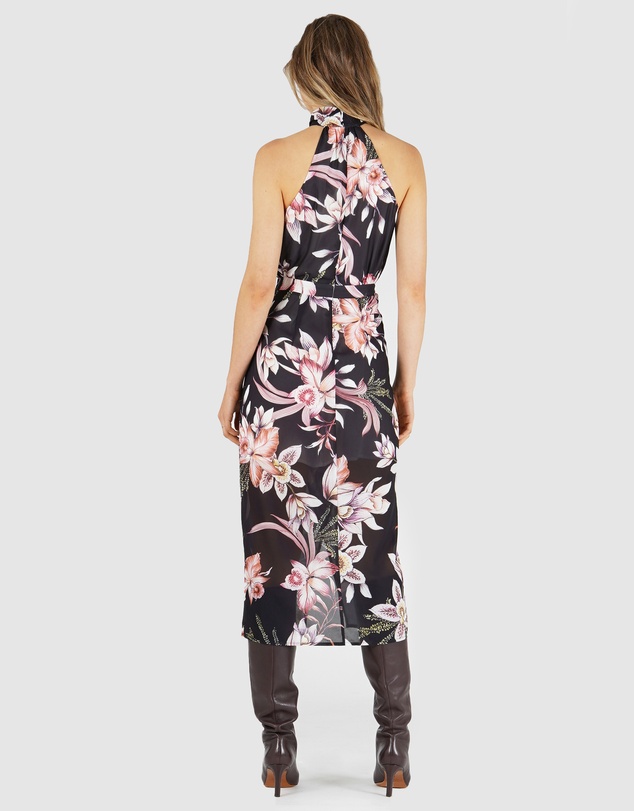 Amelius - Blushing Orchid Midi Dress