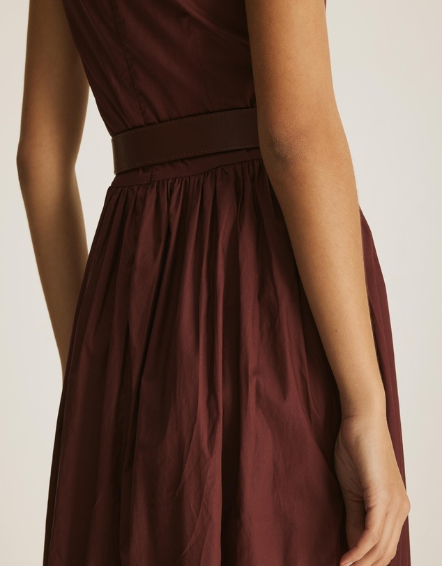 Atmos&Here - Mia Belted Poplin Maxi Dress