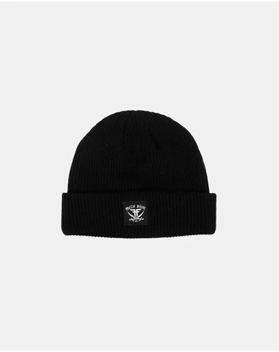 Fallen Footwear - Fallen Footwear Metal Blade Acrylic Cuff Short Stylish Beanie - Black