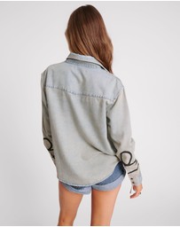 ONE TEASPOON - Western Denim Shirt - Old Blue