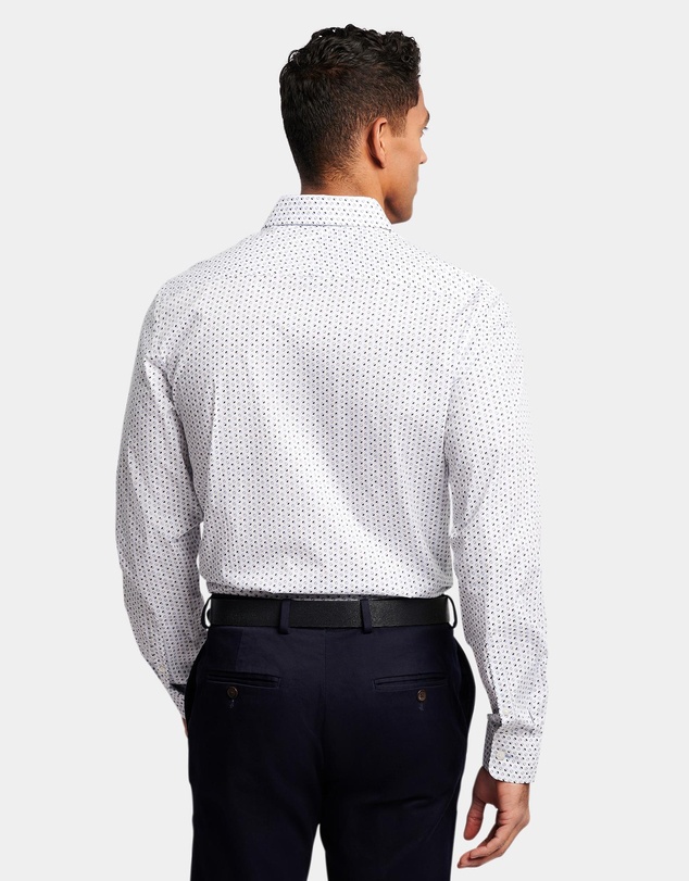 Brooksfield - MODERN RETRO PRINT REG FIT BUSINESS SHIRT