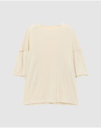 ARKET - Frill-Sleeve T-Shirt