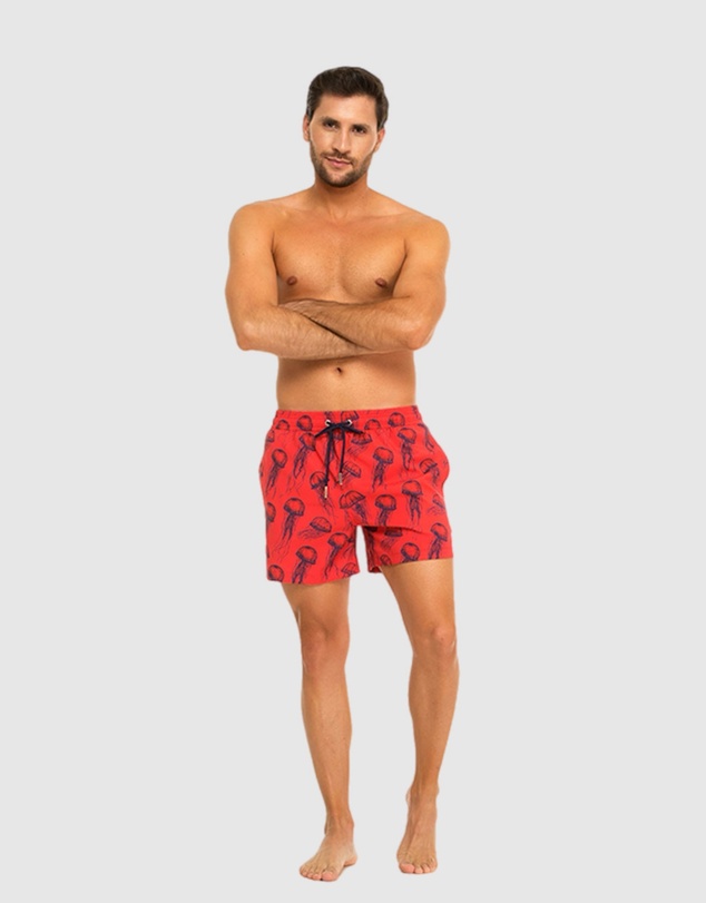 Tolu Australia - Boardshorts with Red Jellyfish
