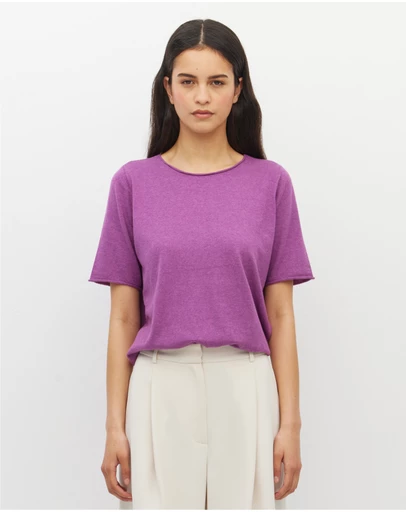JH Lounge - JHL Crew T (Fine Cotton Cashmere) Iris Marle