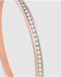 GUESS - Rose Gold Colour My Day Bangle with Crystals