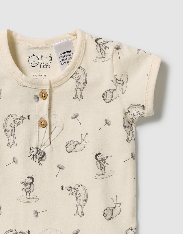 Wilson & Frenchy - Organic Henley Bodysuit - Babies