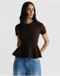 Decjuba - Amalia Peplum Knit Tee