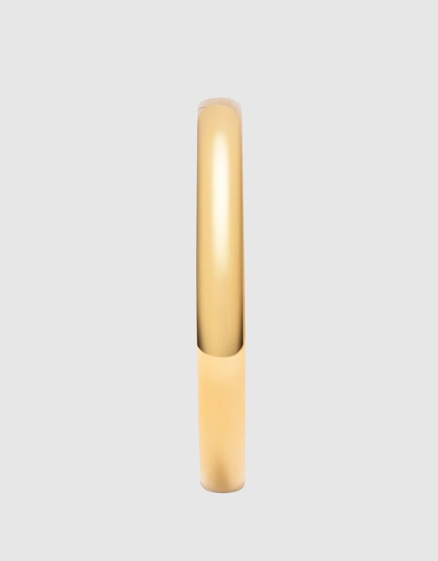 Nialaya Jewellery - Classic 8mm Round Bangle in Gold