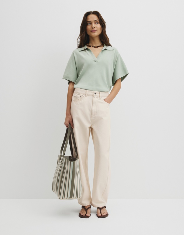 Country Road - Stripe Knit Shopper