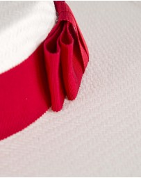 Max Alexander - White and Red Boater Hat