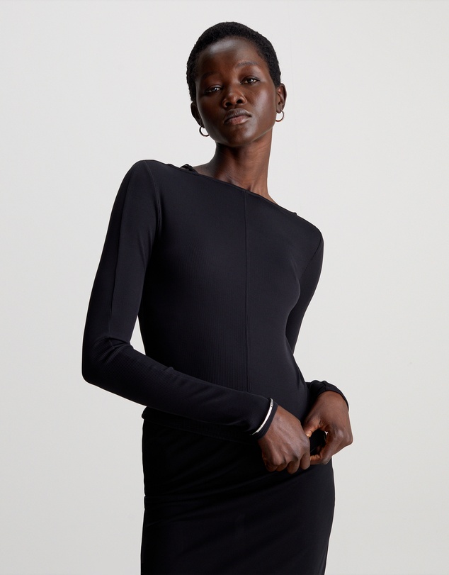 Calvin Klein - Slim Slash Neck Top
