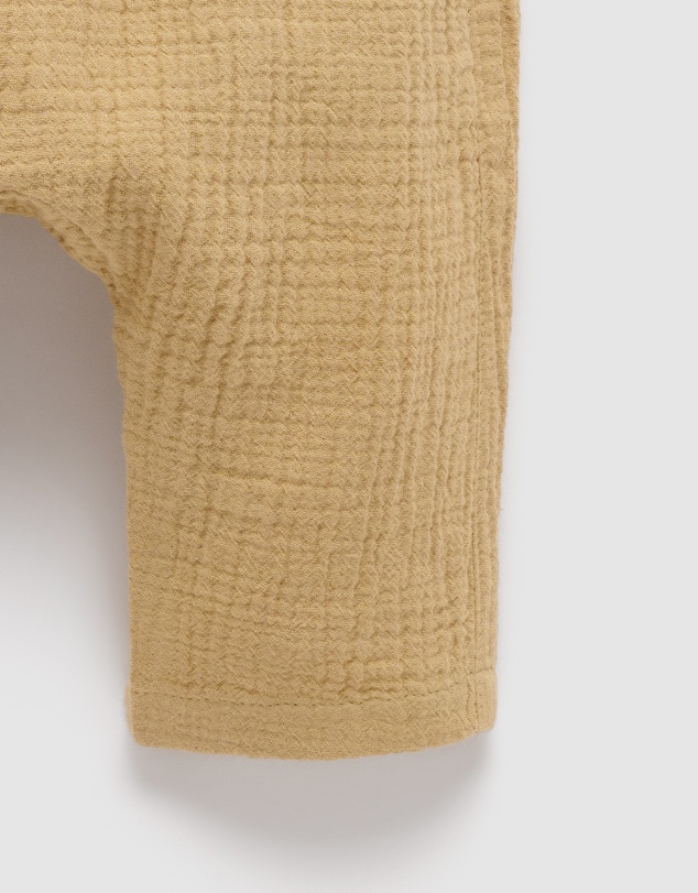 Purebaby - Slouchy Crinkle Cotton Pants- Kids-Babies