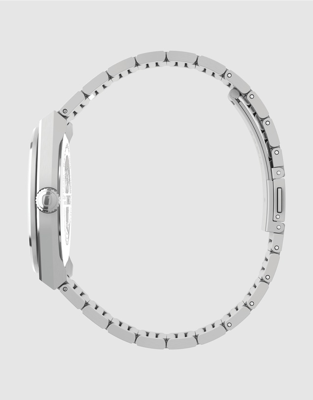 TIMEX - Q Timex® Continental Day and Date 39mm Stainless Steel Bracelet Watch