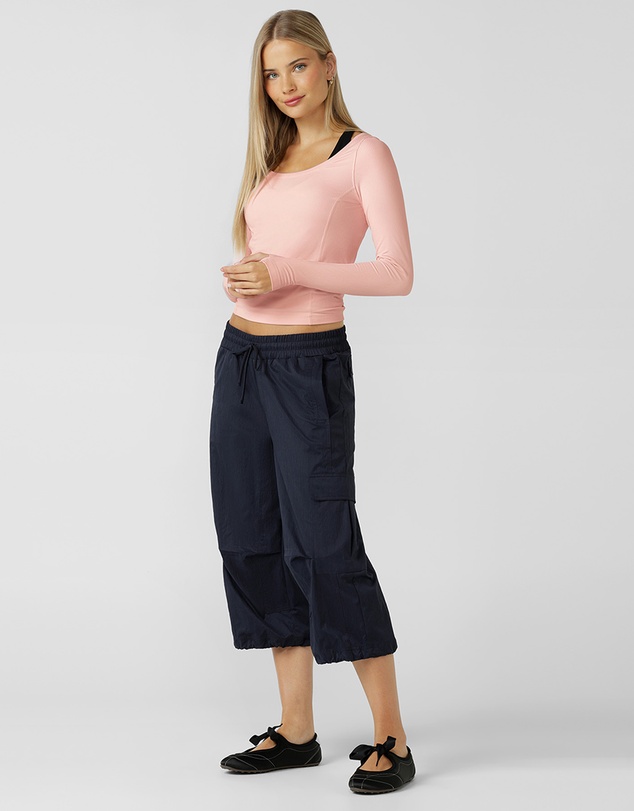 Lorna Jane - Train Warmer Long Sleeve Rib Top