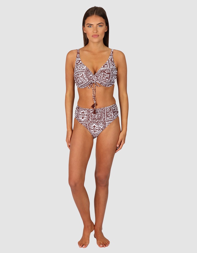 Baku Swimwear - Havana Ruched Side Mid Bikini Bottom