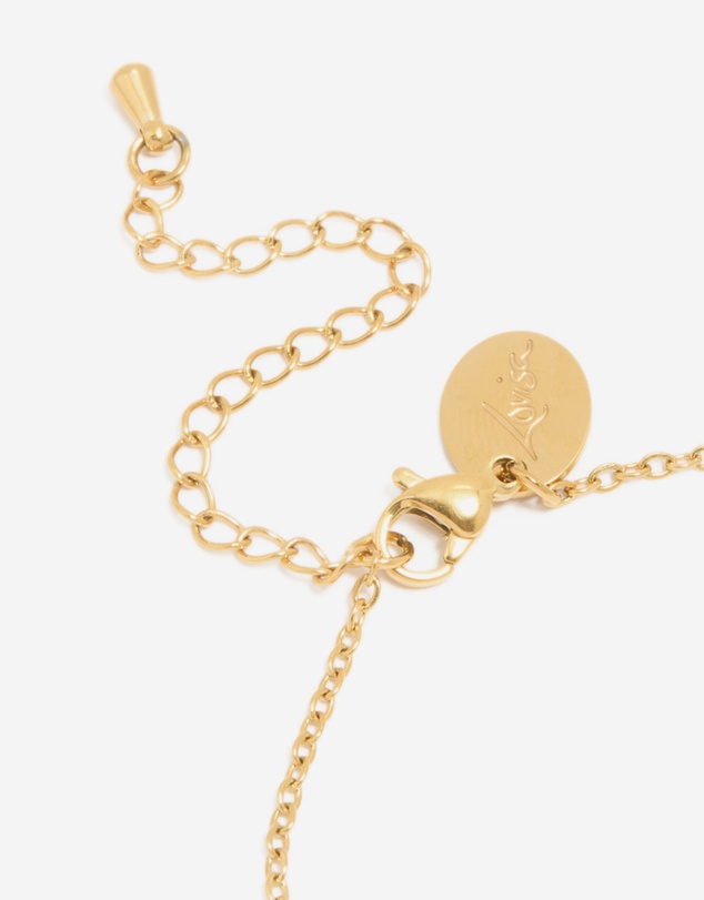 Lovisa - Waterproof Gold Plated Stainless Steel February Purple Cubic Zirconia Birthstone Bracelet