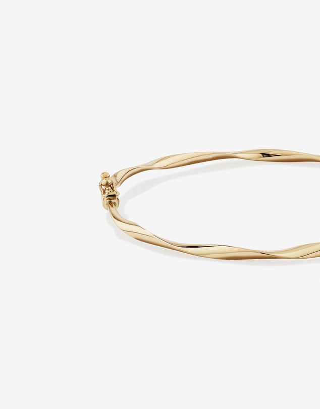 Michael Hill - 60mm Hollow Twist Bangle In 10kt Yellow Gold