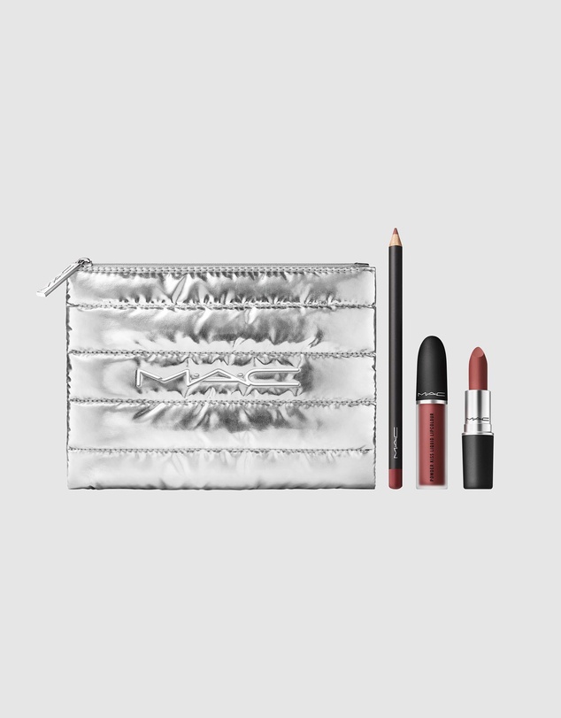 MAC - Powdered Snow Powder Kiss Lip Kit: Brown