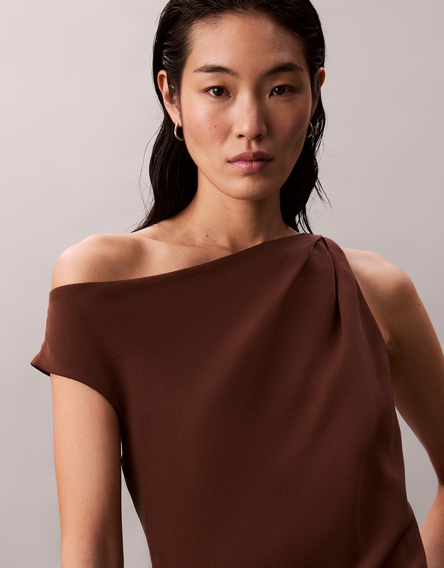 Calvin Klein - Crepe One Shoulder Top