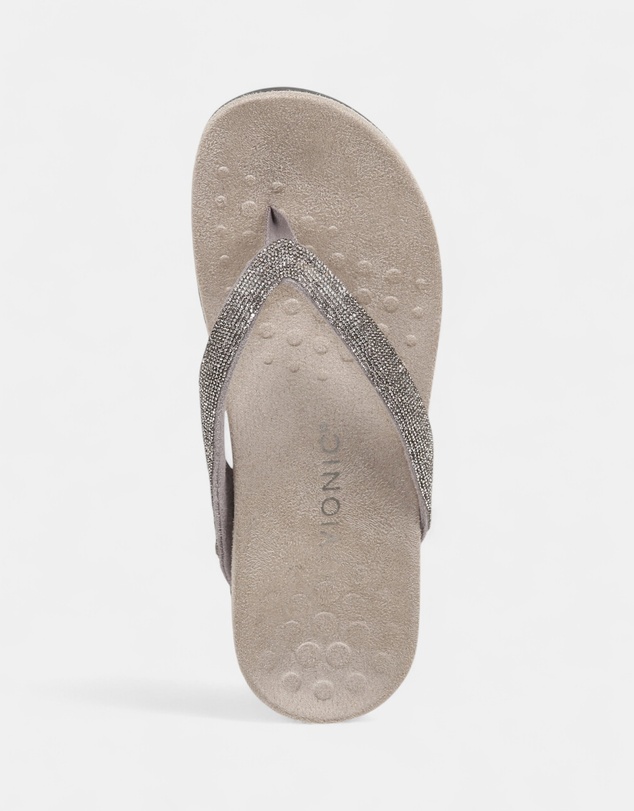 Vionic - Dillon Shine Toe Post Sandal - Stormy