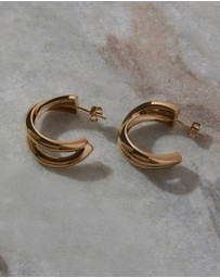 Najo - Café Yellow Gold Earrings