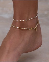 Arms Of Eve - Natalia Gold Anklet - Vanilla