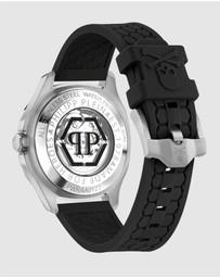 Philipp Plein - Plein Philipp 42mm Silver Dial with Black Silicone Strap